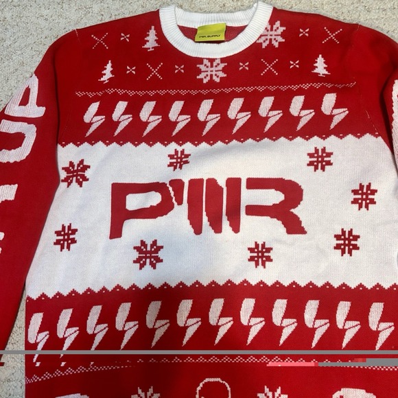 PWR.Supply Other - PWR.SUPPLY Sweater PWR UP Lightning Bolt Snowflake Gaming &Content Creator Sz XL